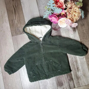 Specialty Baby Size 12m Green Ribbed Corduroy Sherpa-Lined Jacket NWOT